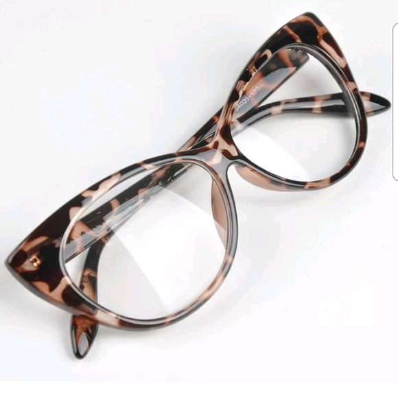 LEOPARD CAT EYE FASHION GLASSES - Picture 3 of 10